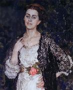 Alexander Yakovlevich GOLOVIN The Portrait of Mrs.Makovska oil